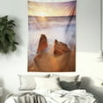 thumbnail image 4 of Beach Tapestry, Fantasy Seascape in Exotic Hawaiian Water Sea Sky Peace Relax Theme in Nature Print, Wall Hanging for Bedroom Living Room Dorm Decor, 40W X 60L Inches, Cream White, by Ambesonne, 4 of 5