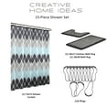thumbnail image 2 of Grey/Blue Geometric, Bathroom Set, 15 Piece, Clarisse, 2 of 6