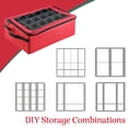 thumbnail image 4 of Tiny Tim Totes Ornament Storage Box with 48 Compartments and Dividers, Red, 4 of 6