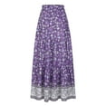 thumbnail image 6 of Homenesgenics Dresses for Women Summer Maxi Formal Spring Midi Prom SunDresses Women Fashion Comfortable Daily High Waist Print Retro Skirt Purple S-2XL, 6 of 6