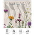 thumbnail image 5 of Spring Flowers Wrap Around Bed Skirts for California King Bed 18" Drop,Bed Skirt with Adjustable Elastic Belt Dust Ruffle Bed Valance for Bedroom Hotel Wild Floral Herb Botanical Bed Frame Cover, 5 of 7