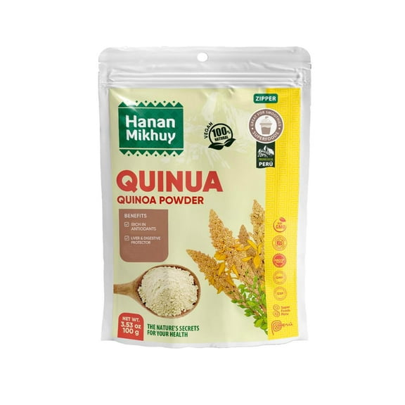 Quinua 100g - 100% Natural Quinoa Powder for Energy & Digestion, Vegan, Non-GMO, Gluten-Free, Keto from Peru (3.53oz)