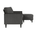 thumbnail image 4 of CosmoLiving Strummer Reversible Sectional Sofa Couch, Charcoal Gray, 4 of 11