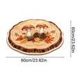 thumbnail image 3 of Zynviq Mushroom Area Rugs 23.6" X 23.6" Thanksgiving Throw Rug Polyester Round Washable Multicolor Small Rug for Couch, 3 of 6