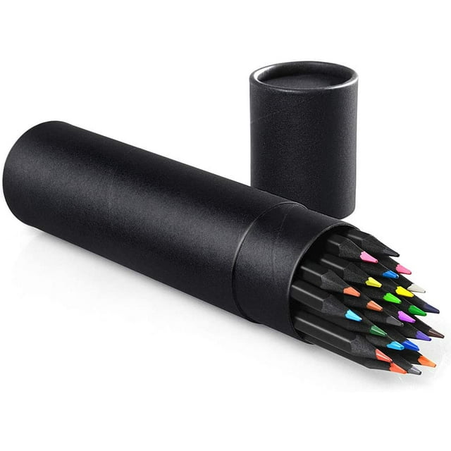 24 lápices de colores, lápices de colores de núcleo suave, suministros escolares, artes y manualidades, regalos WD.WDQZL Hogar
