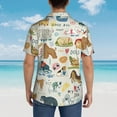 thumbnail image 4 of Fotbe Dogs Funny Pets Camisa Hawaiana para Hombre Unisex – Camisa Casual de Verano con Botones de Manga Corta de Algodón y Lino,3X-Large, 4 of 7