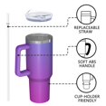 thumbnail image 4 of 40oz Tumbler with Handle and Straw, Vacuum Insulated Stainless Steel Travel Mug, Fits Car Cup Holder, Gradient Print, 4 of 6