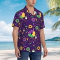 thumbnail image 5 of Haiem Mardi Gras and Donuts Printed Hawaiian Shirt for Men - Men’s Casual Beach Summer Shirts - Stretch Fabric with Modern Fit-XX-Large, 5 of 9