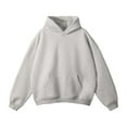 thumbnail image 2 of Holiday Gifts! Titcea Hoodies for Men Fleece Lined Solid Color Pullover Hoodie Loose Comfort Casual Long Sleeve Sweaters with Pockets, 2 of 8