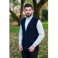 thumbnail image 3 of SAOL Men's 100% Merino Wool Sweater Vest Aran Irish V-Neck Cable Knit Sleeveless Cardigan with Buttons and Pockets, 3 of 6