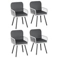 thumbnail image 1 of Stackable Outdoor Patio Dining Chairs Set of 4 with Cushions – Black Powder-Coated Frame & Light Beige Imitation Rope Rattan, All-Weather Wicker Armchairs for Garden, Deck, Balcony & Backyard – Dark, 1 of 8