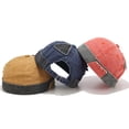 thumbnail image 2 of Xiao Hua Gorro de estibador desgastado con parche para hombre, estilo hip hop (negro), 2 of 5