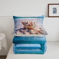 thumbnail image 5 of Manfei Cute Seashell Queen Comforter Set,Calm Ocean Sand Comforter Sets Queen,Creamy,Light Gray Reversible,3pcs,1 Comforter and 2 Pillowcases, 5 of 8