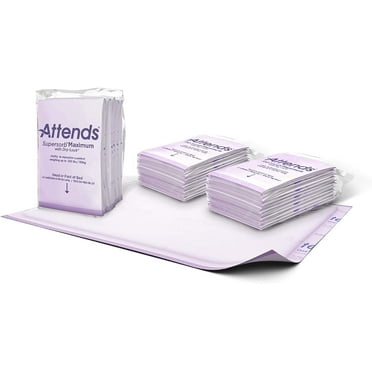 Attends Supersorb Maximum Disposable Underpads, 30'' x 36'' - Bag of 5 (6 Pack)