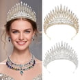 thumbnail image 2 of Baroquely Crystal Bridal Hairhoop Nonslip Design Tiaras Crownpiece For Bride Weddings Anniversaries Stage Performances, 2 of 9