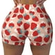 thumbnail image 2 of Fotbe Red Strawberry Shorts Sin Costuras – Shorts Deportivos de Cintura Alta para Mujer, Elásticos para Gimnasio, Yoga, Running o Ciclismo-X-Large, 2 of 8