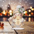 thumbnail image 4 of Pintura Diamantes Decoraciones Escritorio Muñeco Nieve Invierno Forma Especial+Redondo (#3), 4 of 9