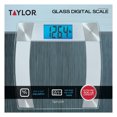 thumbnail image 6 of Taylor Clear Glass Bathroom Scale with Curved Stainless Steel Accents, 6 of 8