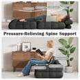 thumbnail image 4 of Erinnyees Foldable Futon Sofa Bed Single Size, Portable Sleeper Chair, Floor Mattress & Lounge Couch, Includes Pillow for Living Room, Bedroom, Apartmen, Black, 4 of 7