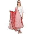 thumbnail image 2 of Phagun Net Dupatta Long Stole Scarf Women Ethnic Wrap Hizab Gift For Her-Maroon, 2 of 5