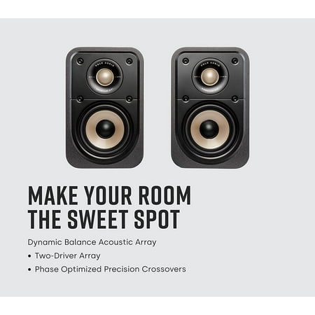 Polk Audio - Signature Elite ES15 Hi-Res Bookshelf Speaker - Stunning Black