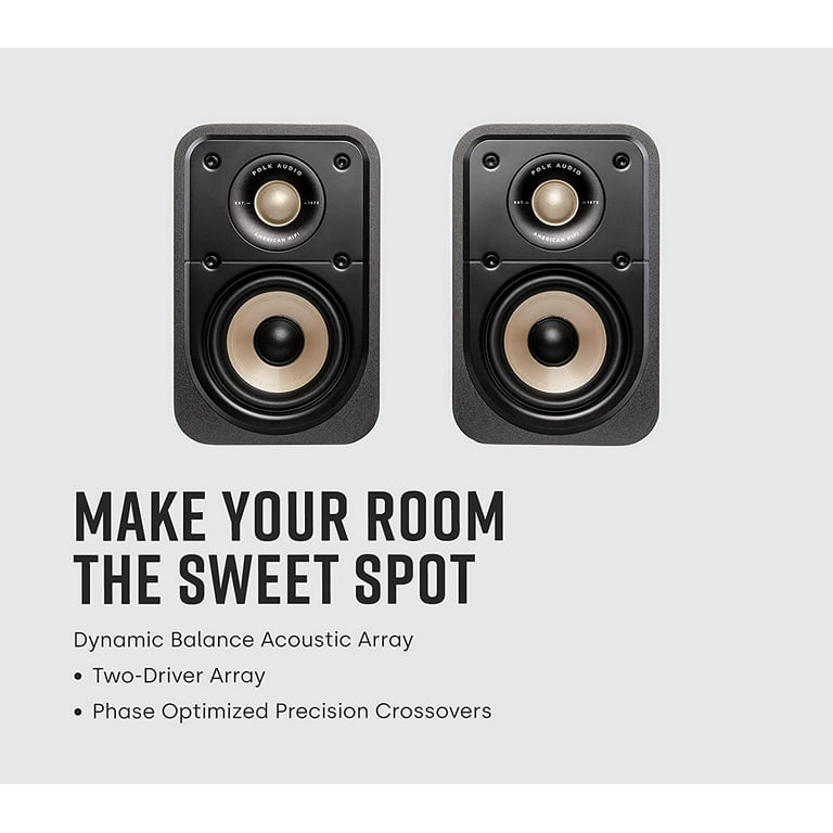 Polk ES10 ブラック スピーカー Polk Audio - ES10/BLK/ブラック（ペア）サラウンドスピーカー