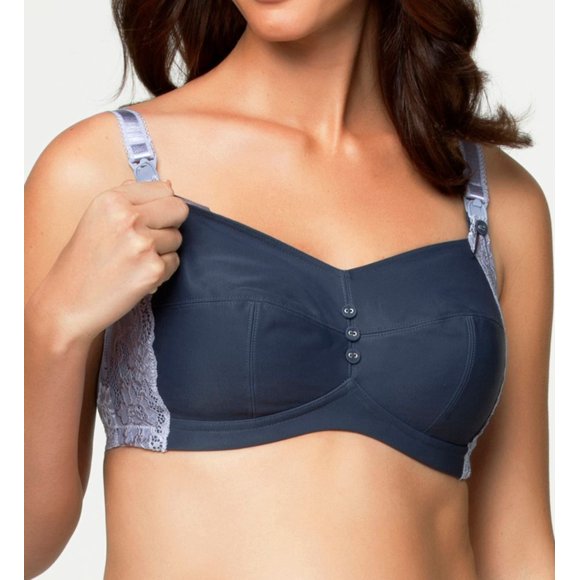 Cake Lingerie Women's Maternity and Nursing Sorbet Bra, Lavender Lace, 32D