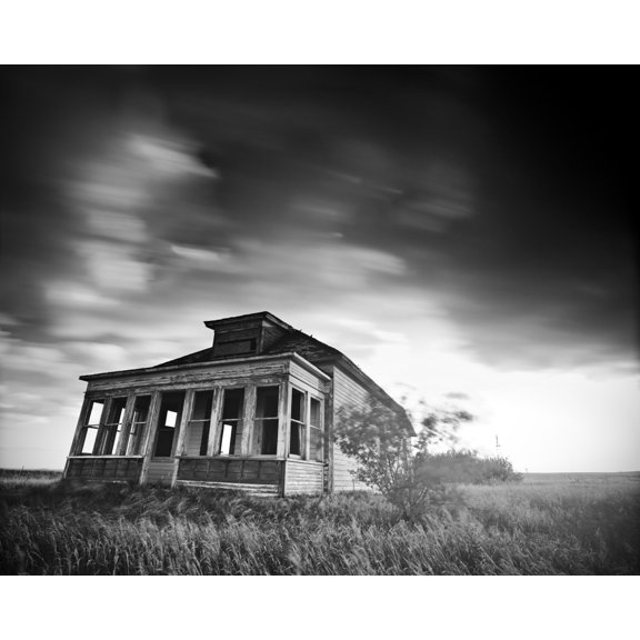 An Abandoned Home Near Hanley Saskatchewan Canvas Art - Chad Coombs  Design Pics (32 x 26)