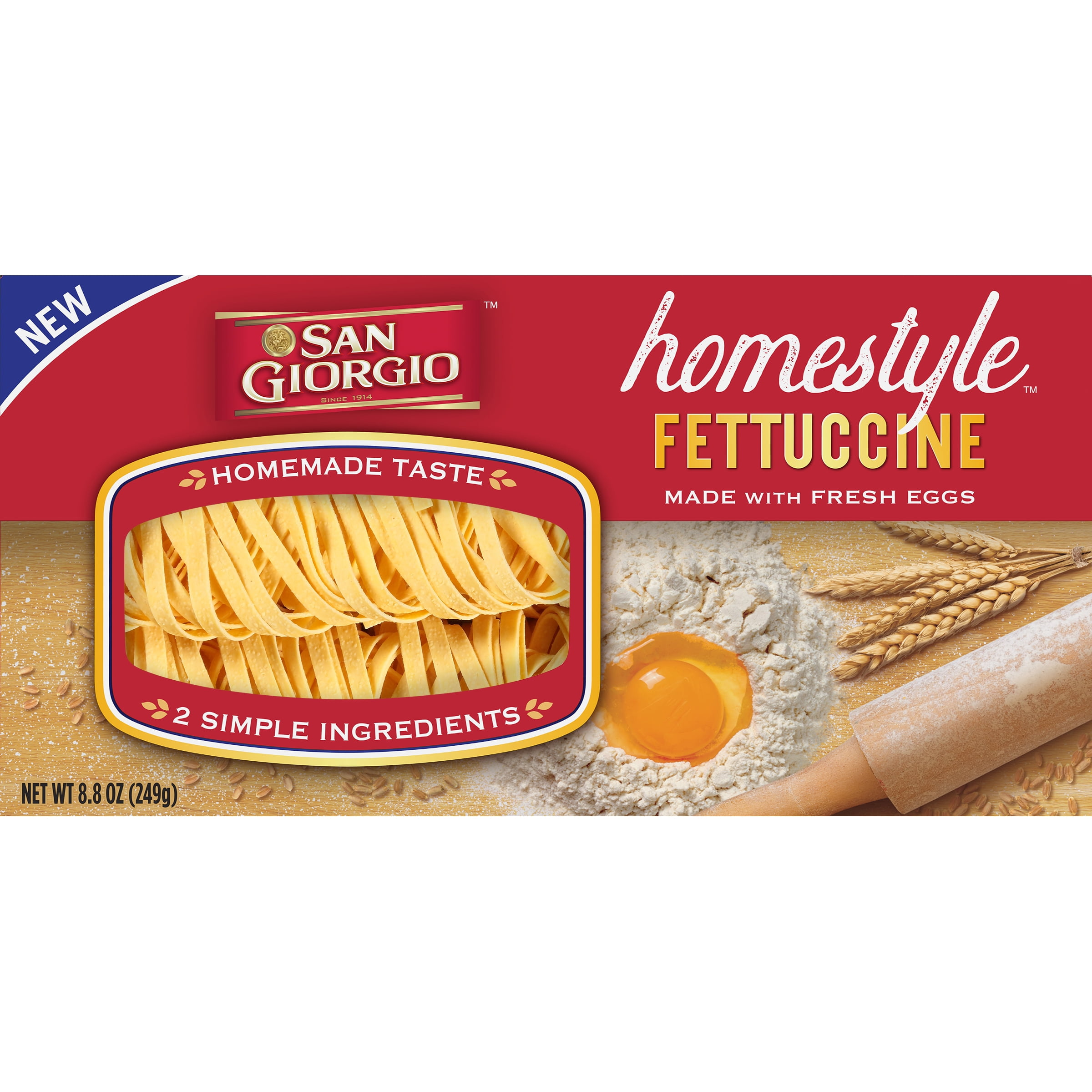 San Homestyle Fettuccine Pasta, 8.8 ounce box