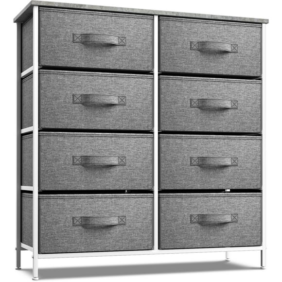 Sorbus Dresser with 8 Drawers, Grey