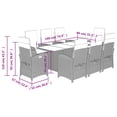 thumbnail image 2 of vidaXL Garden Dining Set Beige, Black, 2 of 2