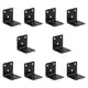 thumbnail image 3 of 10x junta de ángulo recto sujetadores de esquina de Metal soportes de estante de acero inoxidable Clips de soporte de esquina de acero para estantes Negro, 3 of 9