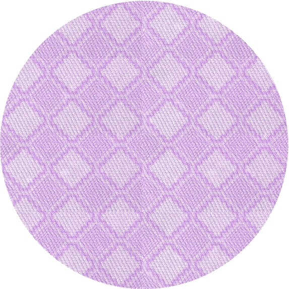 Ahgly Company Machine Washable Indoor Square Transitional Violet Purple Area Rugs, 3' Square