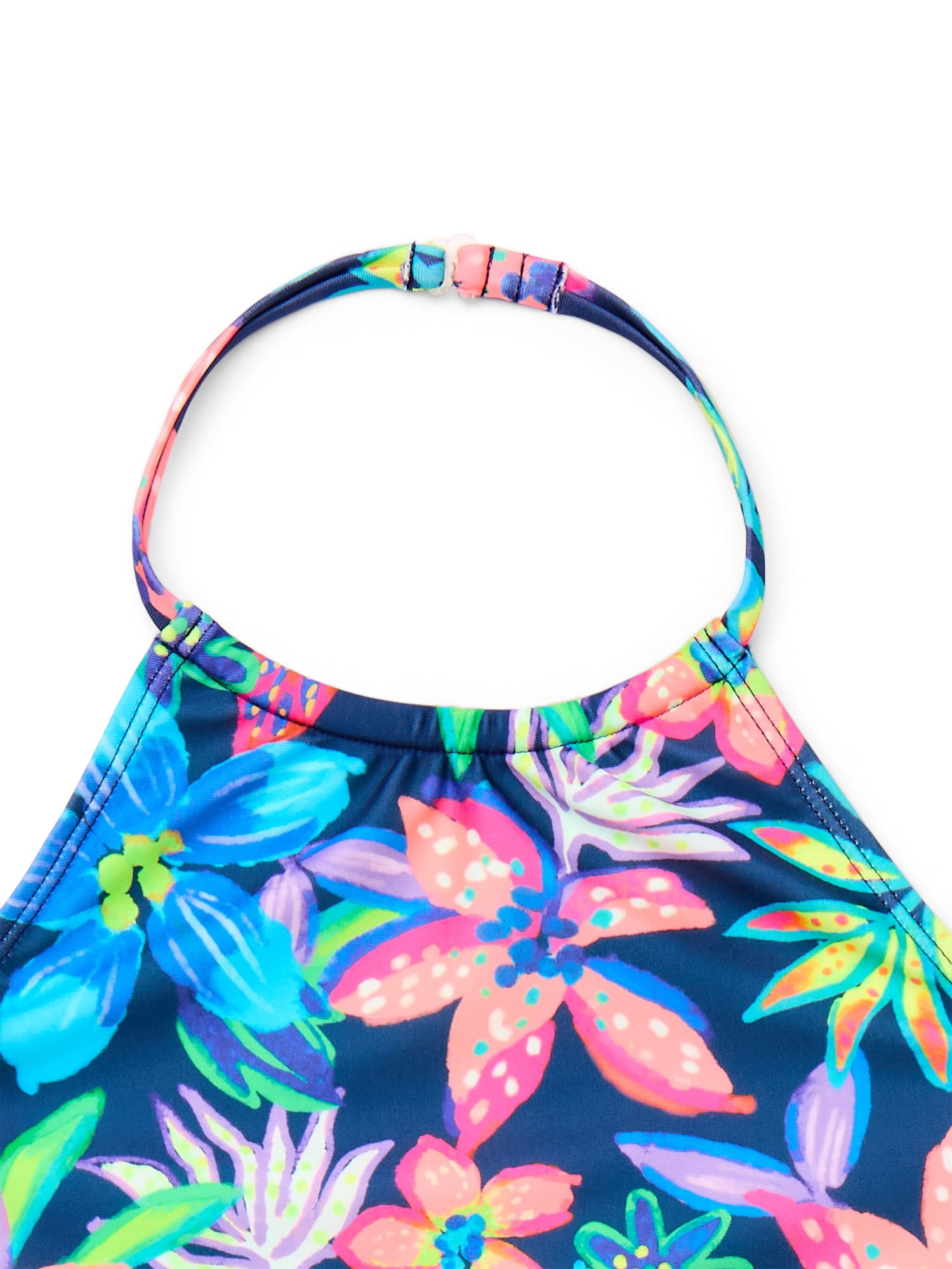 Ocean Gear Girls Halter Bikini Top and Boyshorts Swim Set, 2-Piece, Sizes 4-18