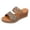 Beige, variant on Espadrilles for Women Slip on Wedge Sandals Open Toe Leopard Print Breathable Braided Band Casual Beach Shoes Slides Brown Size 6