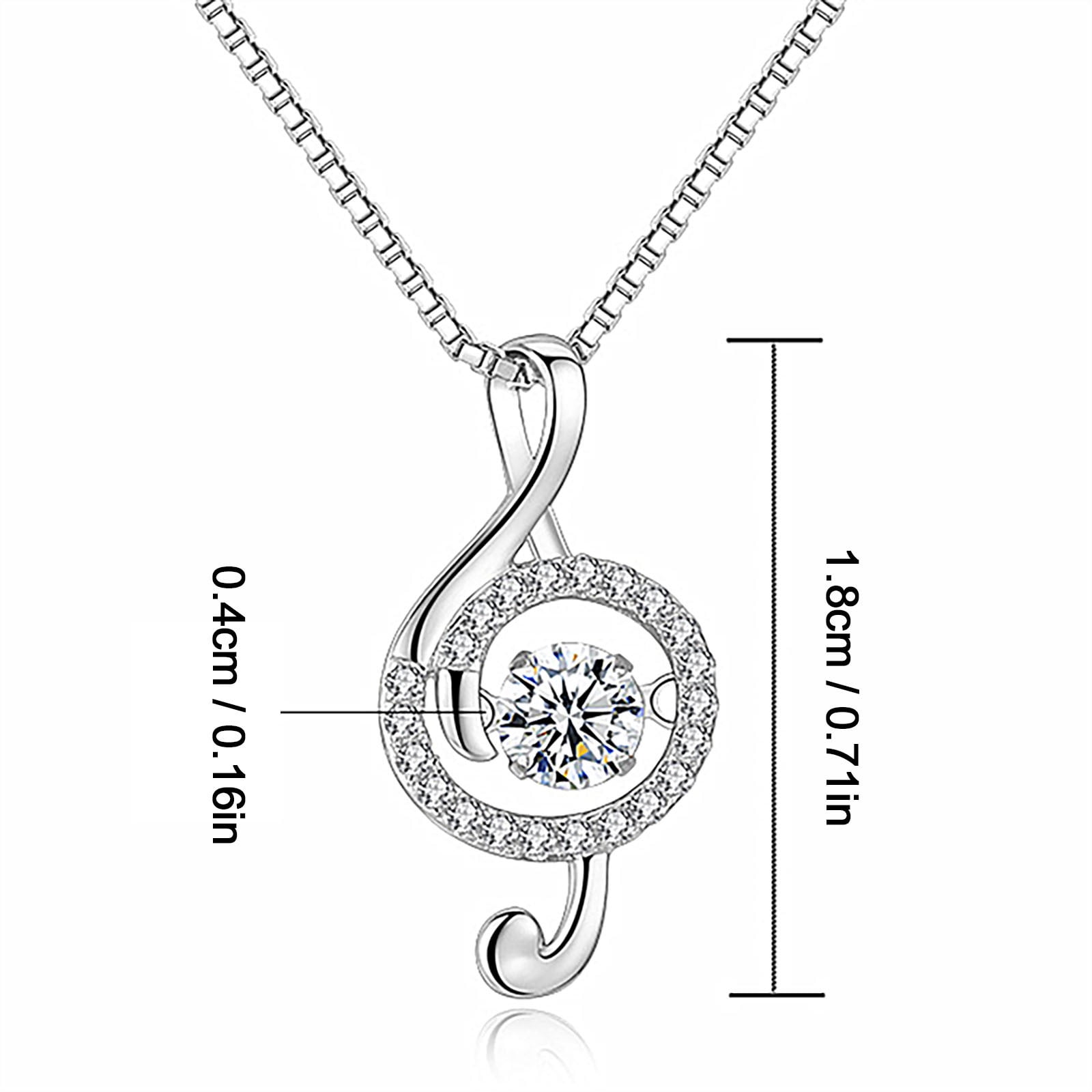 Miarhb Miarhb Luxury Glitter Smart Music Note Necklace Movement Necklace Valentine S Day Gift Walmart Com Walmart Com