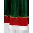 thumbnail image 6 of TiaoBug Girls Christmas Santa Claus Cosplay Costume Long Sleeve Clown Collar A Line Dance Tutu Dress Green 3-4, 6 of 7