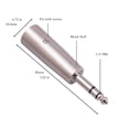 thumbnail image 3 of 1/2 Uds conector adaptador de micrófono estéreo conector niquelado adaptador de Audio Ehuebsd  Para estrenar, 3 of 3