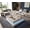 Gloss White 47", variant on 47" Farmhouse Square Coffee Table with 4 Storage Drawers, Large Rustic Center Table for Living Room & Sectional Sofa, Modern Floating Base Design