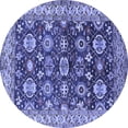 thumbnail image 1 of Ahgly Company Machine Washable Indoor Round Oriental Blue Industrial Area Rugs, 8' Round, 1 of 4