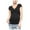 Black, variant on Women's Maternity T Shirts Fashion Casual Criss Cross V-Neck Nursing Tops Summer Solid Color Short Sleeve Pregnancy Blouses for Breastfeeding