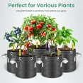 thumbnail image 3 of 10 Pack 10 Gallon Plant Grow Bags, 400G Thick Nonwoven Fabric Pots with Multi-Purpose Rings and Handles, Reusable for Low Stress Plant Training Fruits, Vegetables and Flowers, 3 of 10