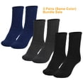 thumbnail image 6 of Men Wool Socks TeqHome 3Pairs Men Socks Warm Thermal Socks for Men Soft Cozy Heated Socks for Cold Weather Dark Blue, 6 of 11