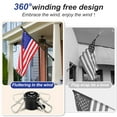 thumbnail image 2 of AEASKIEY Black Flagpole Tangle Free for Outside, Heavy Duty without Bracket for Outdoor, Car, 7ft, 2 of 6