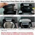 thumbnail image 4 of Set de filtros de café reutilizables YEOSEN compatible con Ninja, 4 of 6