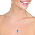 thumbnail image 3 of Galaxy Gold 14K Solid Yellow Gold 18" Necklace with Natural Blue Topaz, 14"-24" Sizes, December Birthstone, Symbol of Calm, 3 of 3