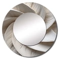 thumbnail image 2 of Designart "Pure White Pottery Spirals" Abstract Spirals Round Mirror Wall Decor Modern - Large White Round Office Mirror - Round Mirror - 29" x 29", 2 of 6