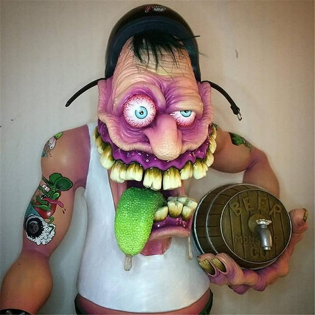 Angry Big Mouth Monster Statue,Angry Monster Freak-Spooky