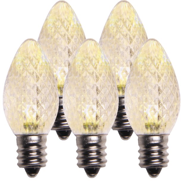 Holiday Lighting Outlet LED Faceted C7 Sun Warm White Replacement
