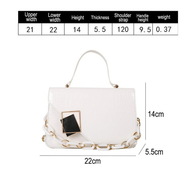 Bolso bandolera acolchado para mujer Bolso de hombro con solapa Cartera cuadrada pequena con cadena de moda Cartera de mano Adepaton BST3002826 1 Walmart en linea
